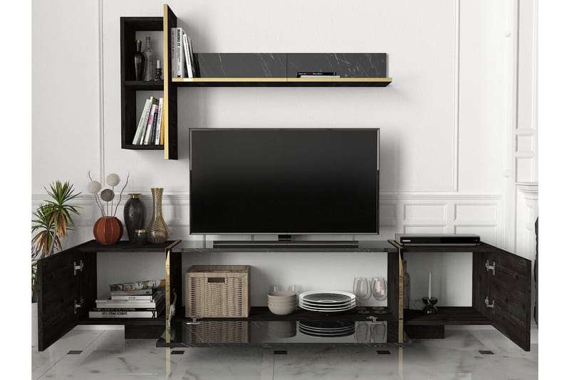 Veyron Møbelsæt til Stue - Sort/Guld - Møbler - Møbelsæt - Møbelsæt til stuen