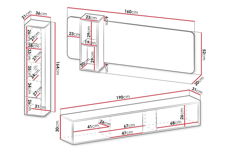 Zalricus Møbelsæt Til Stue - Beige - Møbler - Møbelsæt - Møbelsæt til stuen
