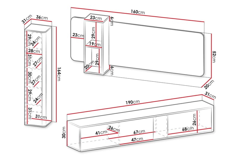 Zalricus Møbelsæt Til Stue - Beige - Møbler - Møbelsæt - Møbelsæt til stuen