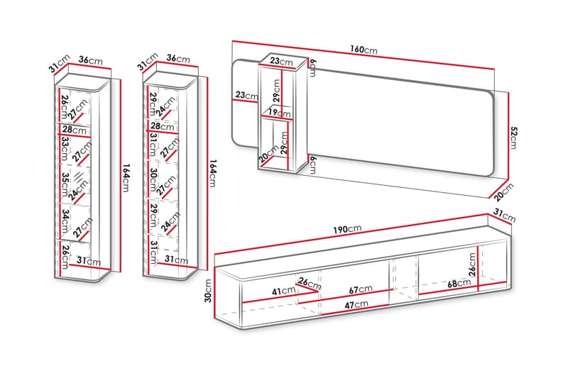 Zalricus Møbelsæt Til Stue - Beige - Møbler - Møbelsæt - Møbelsæt til stuen