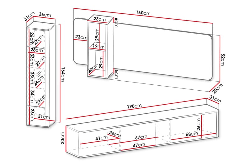 Zalricus Møbelsæt Til Stue - Beige - Møbler - Møbelsæt - Møbelsæt til stuen