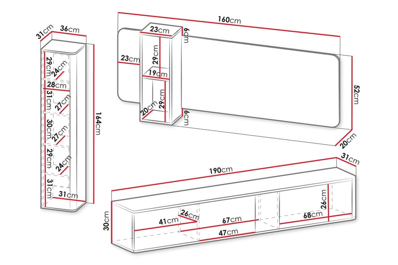 Zalricus Møbelsæt Til Stue - Beige - Møbler - Møbelsæt - Møbelsæt til stuen