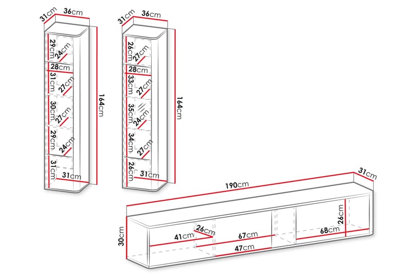 Zalricus Møbelsæt Til Stue - Beige - Møbler - Møbelsæt - Møbelsæt til stuen