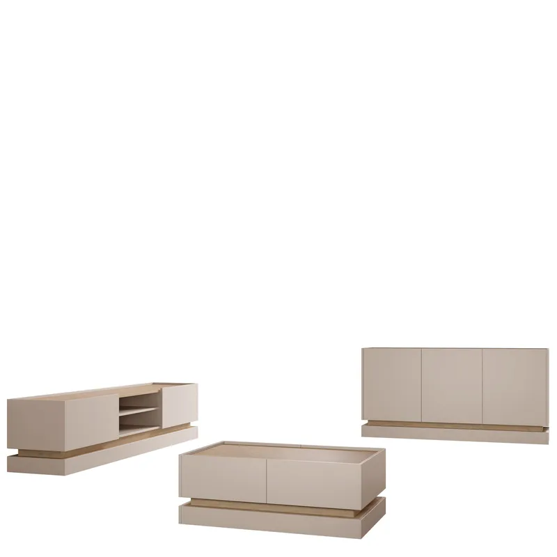 Zelric Møbelsæt til stue, Beige