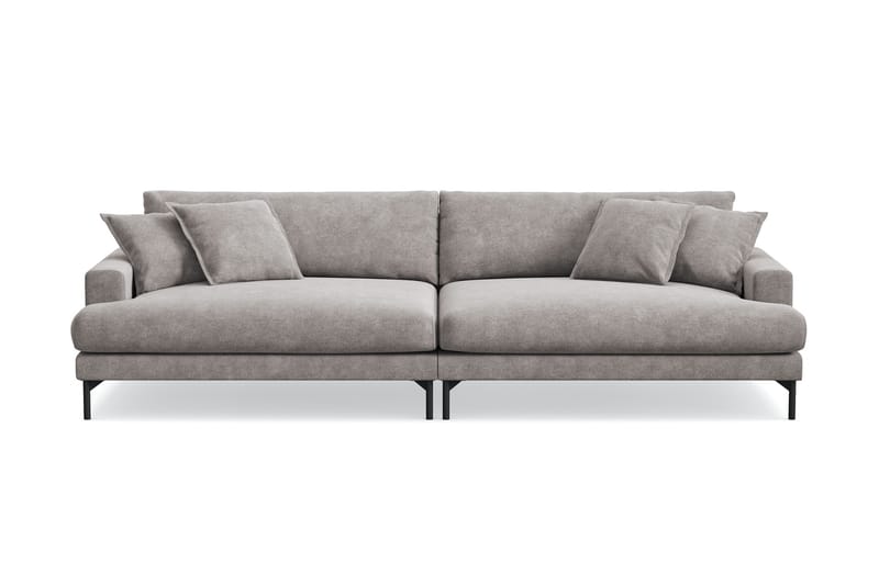 Menard Premium 5-personers dyb sofa i chenille - Grå/Brun - Møbler - Sofaer