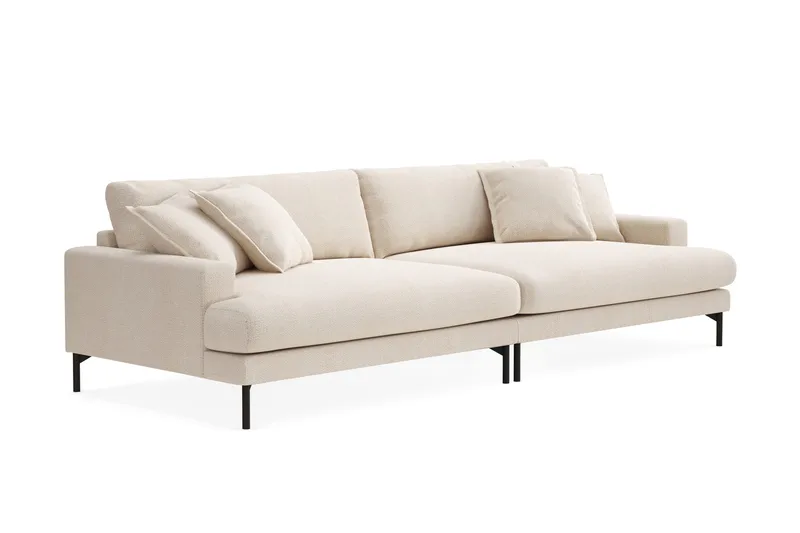 Menard Premium 5-seters Dyp Sofa i Chenille - Lys Beige - Møbler - Sofaer