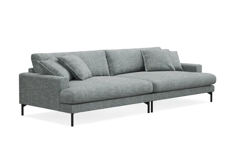 Menard Premium 5-seters Dyp Sofa i Chenille - Grå/Blå - Møbler - Sofaer