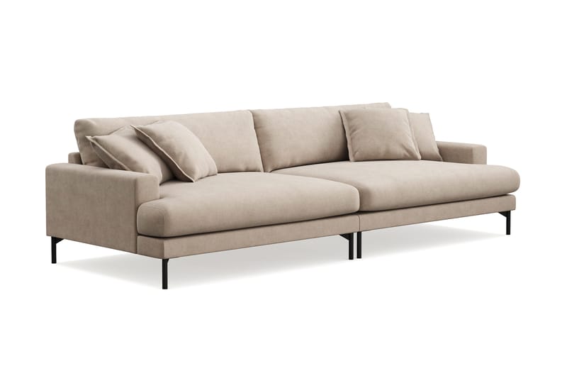 Menard Premium 5-personers dyb sofa i stof - Beige - Møbler - Sofaer