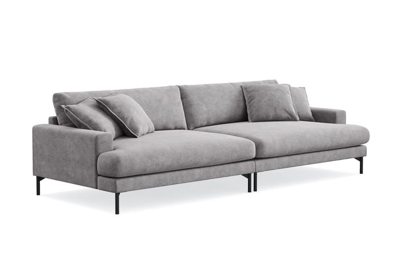 Menard Premium 5-personers dyb sofa i chenille - Grå - Møbler - Sofaer