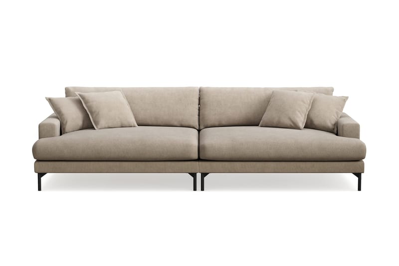 Menard Premium 5-personers dyb sofa i stof - Brun - Møbler - Sofaer