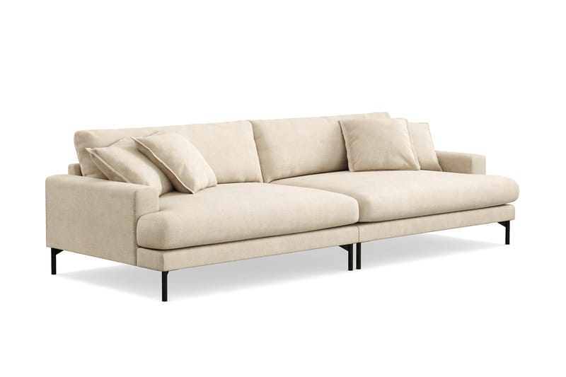 Menard Premium 5-personers dyb sofa i chenille - Beige - Møbler - Sofaer