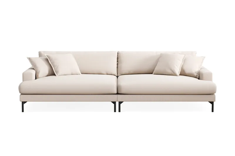 Menard Premium 5-seters Dyp Sofa i Bouclé - Lys Beige - Møbler - Sofaer