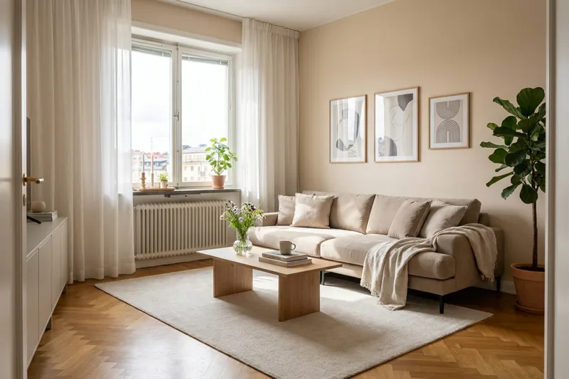 Menard Premium 5-personers dyb sofa i stof - Brun - Møbler - Sofaer