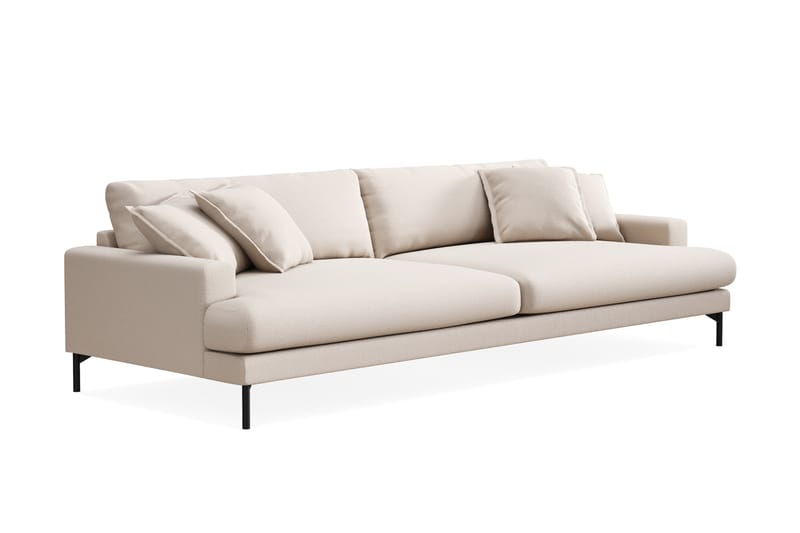 Menard Premium 5-seters Dyp Sofa i Bouclé - Lys Beige - Møbler - Sofaer