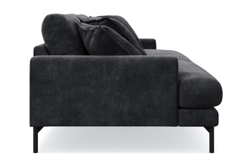 Menard Premium 5-personers dyb sofa i chenille - Sort - Møbler - Sofaer