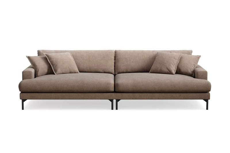 Menard Premium 5-personers dyb sofa i stof - Brun - Møbler - Sofaer