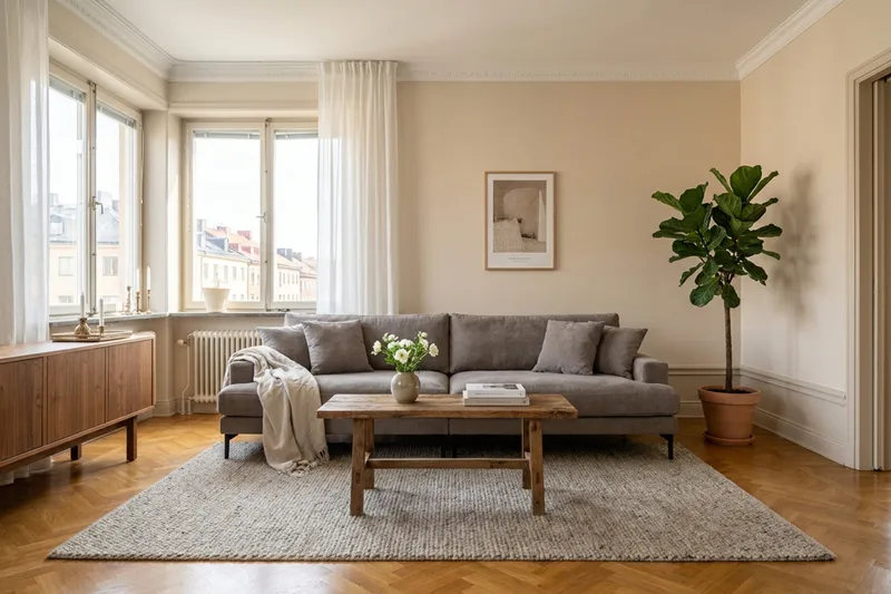 Menard Premium 5-personers dyb sofa i chenille - Grå/Brun - Møbler - Sofaer