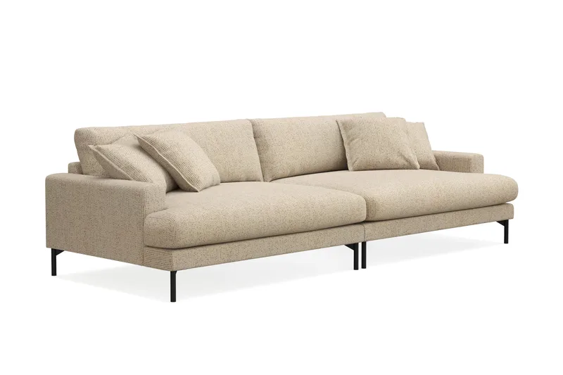 Menard Premium 5-personers dyb sofa i chenille - Beige - Møbler - Sofaer