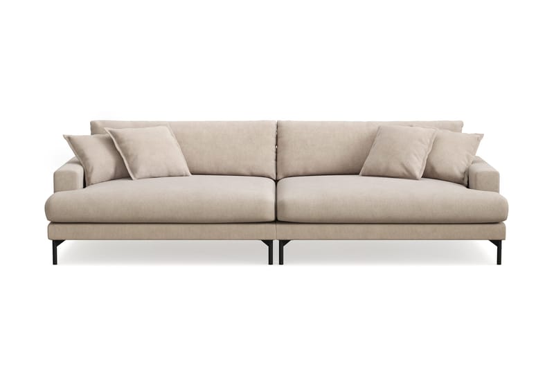 Menard Premium 5-personers dyb sofa i stof - Beige - Møbler - Sofaer