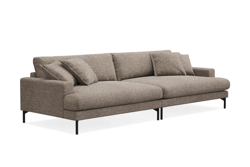 Menard Premium 5-seters Dyp Sofa i Chenille - Brun - Møbler - Sofaer