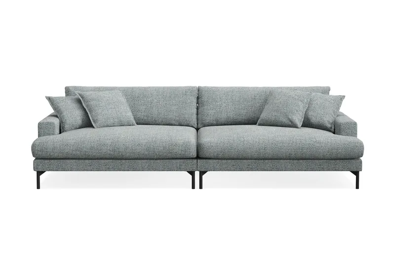 Menard Premium 5-seters Dyp Sofa i Chenille, Grå/Blå