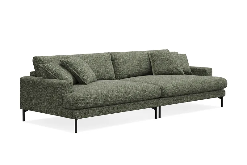 Menard Premium 5-seters Dyp Sofa i Chenille - Grønn - Møbler - Sofaer