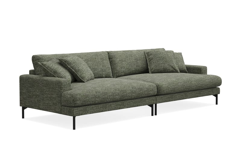 Menard Premium 5-personers dyb sofa i chenille - Grøn - Møbler - Sofaer