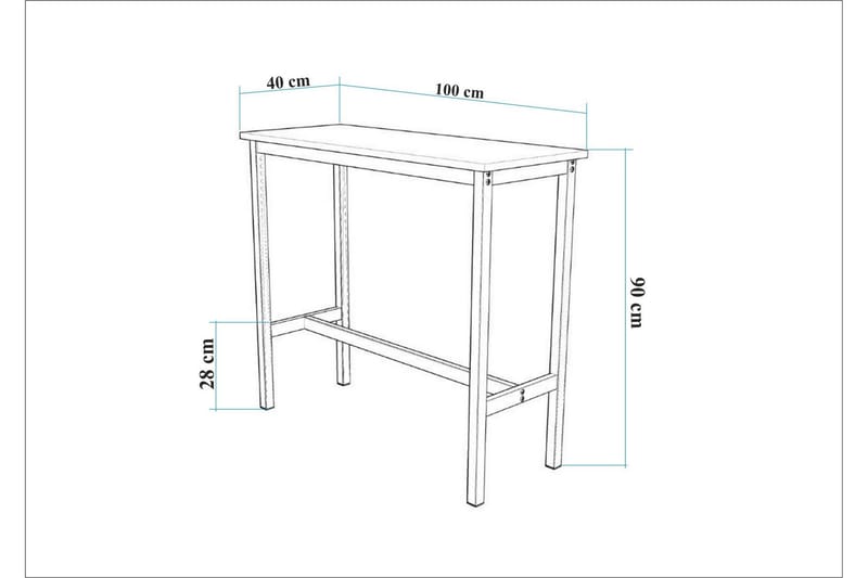 Mola Bar Table & Stool Set (3 Pieces) VALUE_MISSING_1 - Møbler - Borde