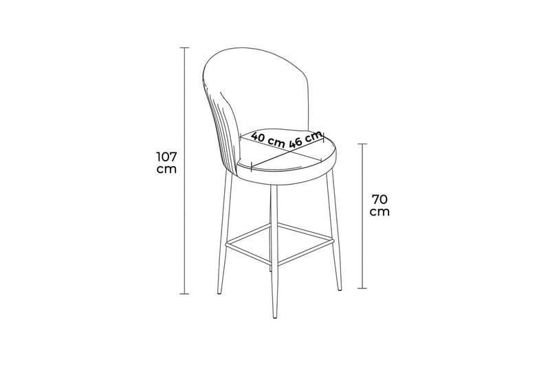 Redlands Barsæt 46 cm - Sort - Møbler - Borde
