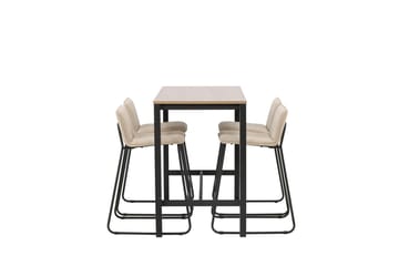Rektangulär matgrupp Venture Home Beige Valnöt 4st - Møbler - Borde