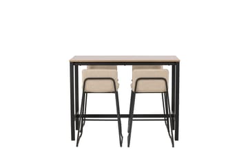 Rektangulär matgrupp Venture Home Beige Valnöt 4st - Møbler - Borde