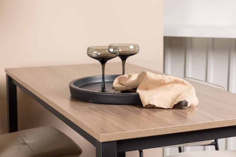 Rektangulär matgrupp Venture Home Beige Valnöt 4st - Møbler - Borde