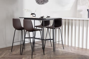 Rektangulär matgrupp Venture Home Brun Svart 4st - Møbler - Borde