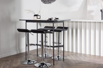 Rektangulär matgrupp Venture Home Svart Svart 4st - Møbler - Borde
