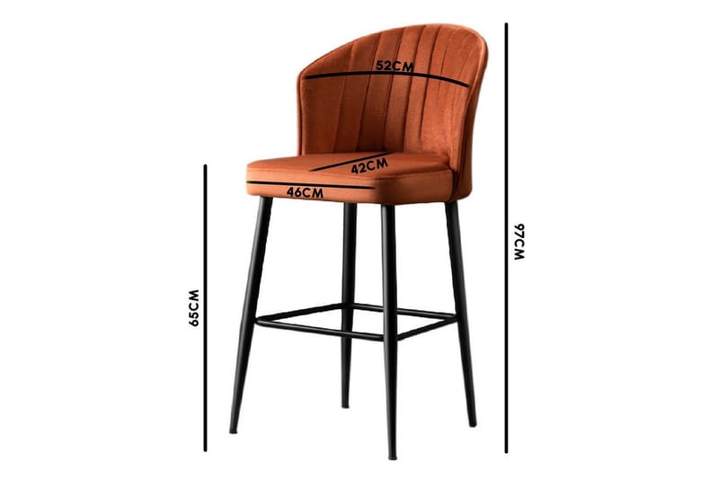 Rubi Bargruppe 52 cm - Rød/Sort - Møbler - Borde