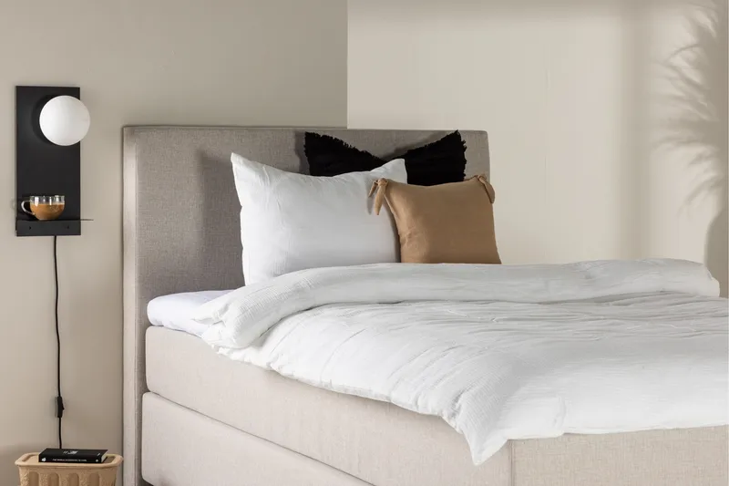 Toledo Sengpakke Kontinentalseng 120x200 cm - Beige - Møbler - Senge - Komplet sengepakke