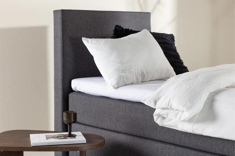 Toledo Sengpakke Kontinentalseng 90x200 cm - Mørkegrå - Møbler - Senge - Komplet sengepakke