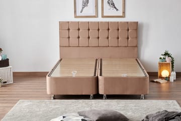 Adilen Kontinentalseng 150x200 cm - Lysebrun - Møbler - Senge - Komplet sengepakke