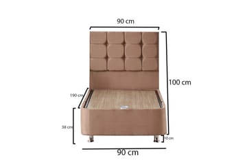 Adilen Kontinentalseng 90x190 cm - Lysebrun - Møbler - Senge - Komplet sengepakke
