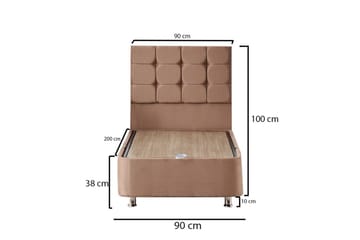 Adilen Kontinentalseng 90x200 cm - Lysebrun - Møbler - Senge - Komplet sengepakke