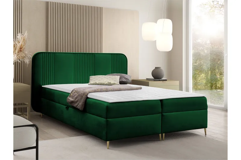 Alani Sengespakke Kontinentalseng 120x200 cm - Grøn - Møbler - Senge - Komplet sengepakke