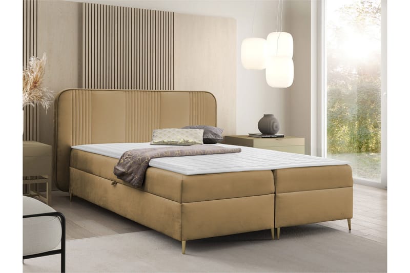 Alani Sengespakke Kontinentalseng 140x200 cm - Brun - Møbler - Senge - Komplet sengepakke