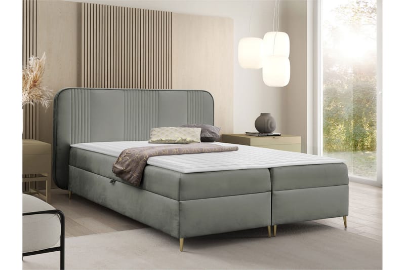 Alani Sengespakke Kontinentalseng 140x200 cm - Grå - Møbler - Senge - Komplet sengepakke