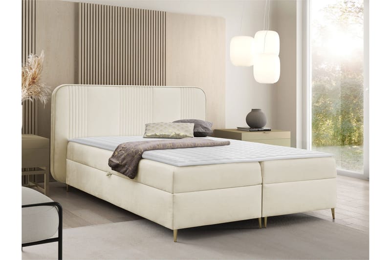 Alani Sengespakke Kontinentalseng 160x200 cm - Beige - Møbler - Senge - Komplet sengepakke