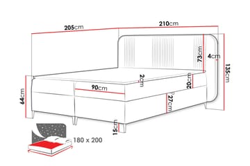 Alani Sengespakke Kontinentalseng 180x200 cm - Grøn - Møbler - Senge - Komplet sengepakke