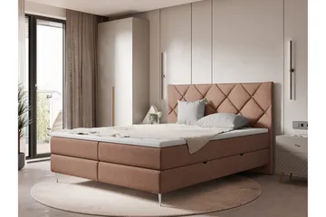 Alasia Sengespakke Kontinentalseng 160x200 cm - Brun - Møbler - Senge - Komplet sengepakke