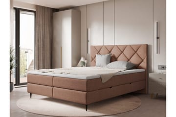 Alasia Sengespakke Kontinentalseng 160x200 cm - Brun - Møbler - Senge - Komplet sengepakke