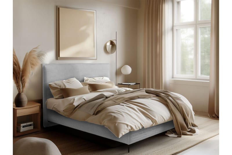 Alaudin Sengeramme 140x200 cm - Grå - Møbler - Senge - Sengeramme & sengestel