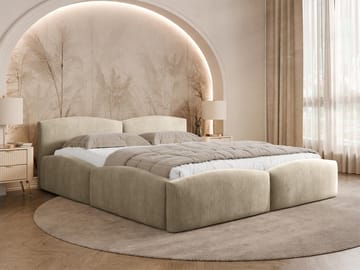 Aldrosen sengeramme med opbevaring 140x200 cm - beige - Møbler - Senge - Sengeramme & sengestel