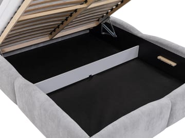 Aldrosen sengeramme med opbevaring 140x200 cm - beige - Møbler - Senge - Sengeramme & sengestel